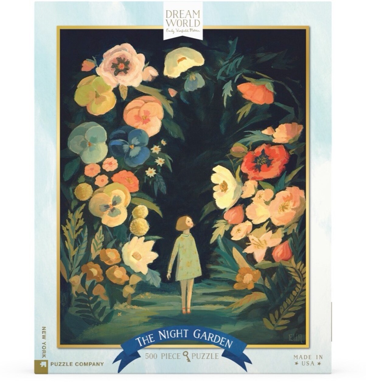 New York Puzzle Company The Night Garden 500 Piece Piece Jigsaw Puzzle